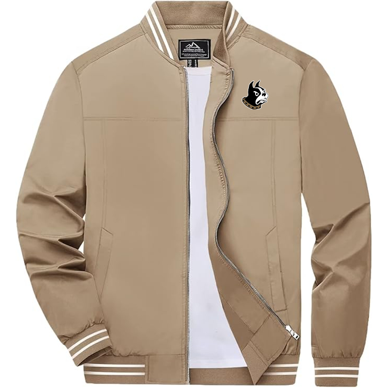 Men's Wofford Terriers  Lightweight Zip-Up Bomber Jacket  Ribbed Collar and Cuffs Outerwear